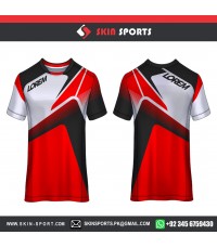 RED BODY SHAPED STRUCTURE  SOCCER JERSEYS